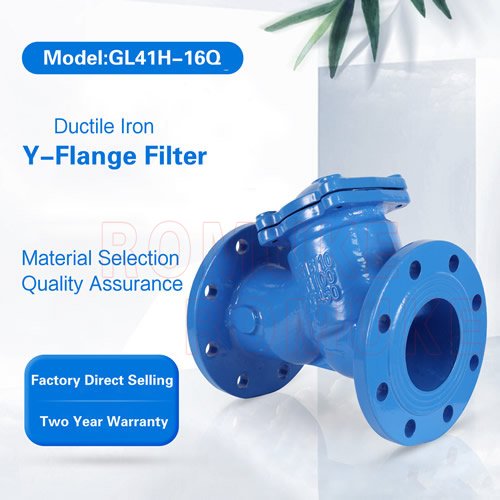 Ductile iron Y-shaped flange filter