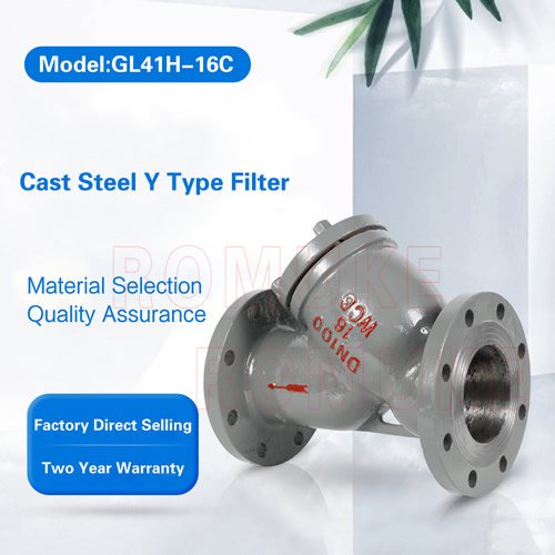 Cast steel Y-shaped flange filter