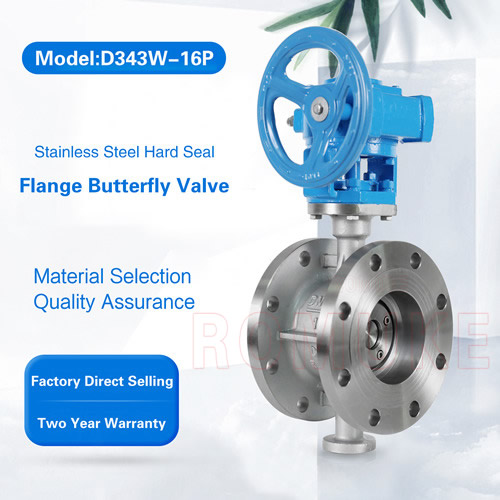 Stainless steel flange butterfly valve