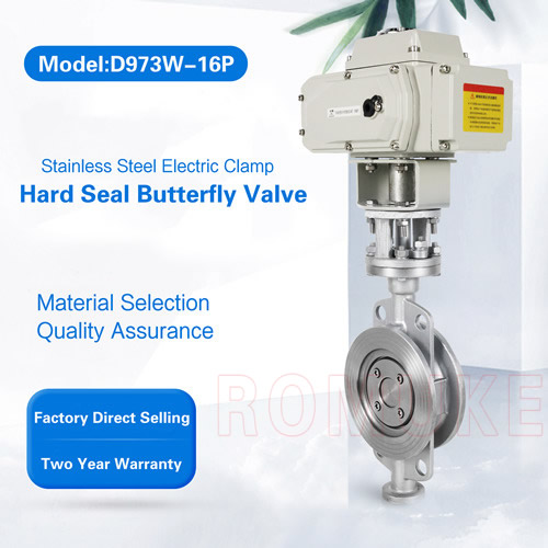 Stainless steel electric clamp butterfly valve